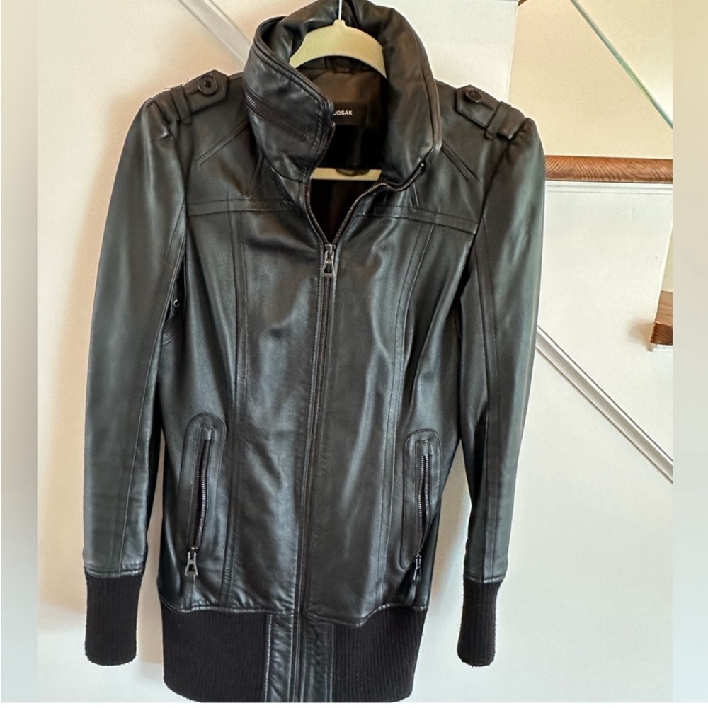 Manteau cuir Rudsak noir